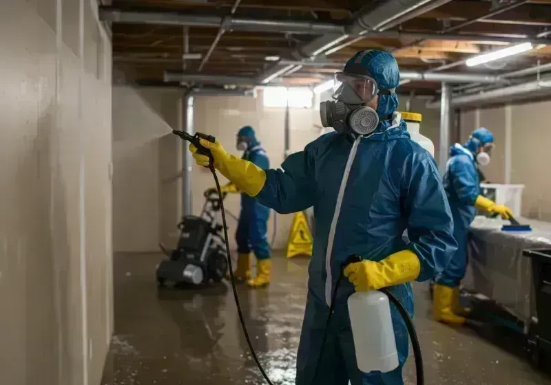 Basement Sanitization and Antimicrobial Treatment process in Birmingham, MI