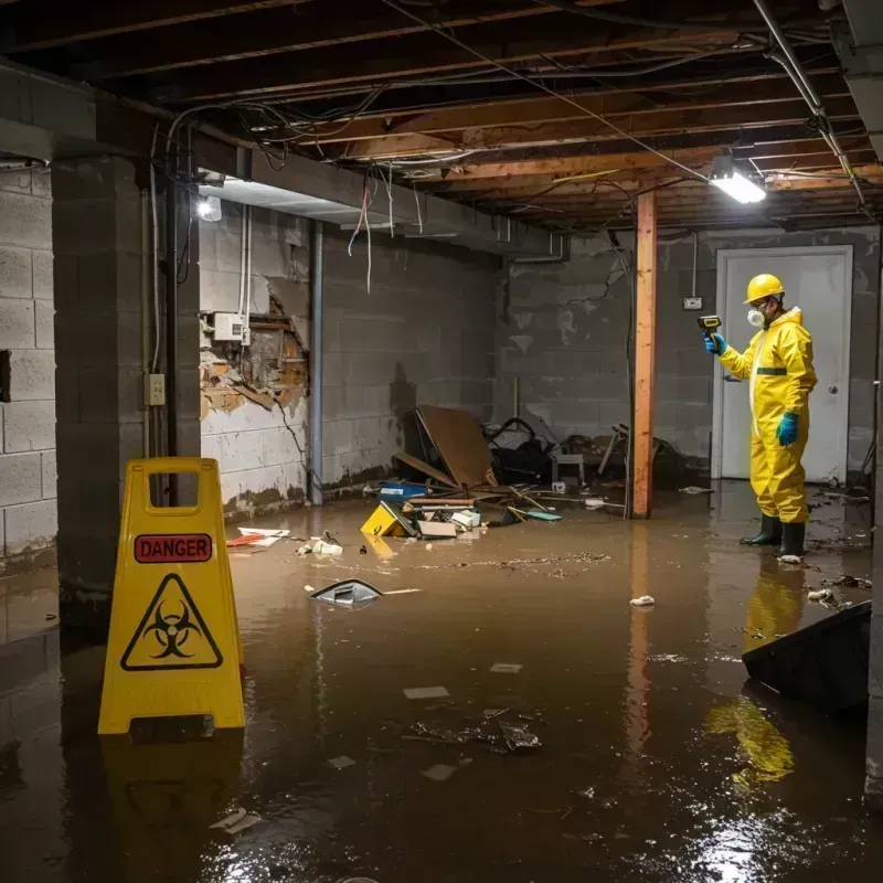 Flooded Basement Electrical Hazard in Birmingham, MI Property